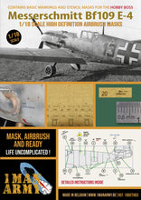 Load image into Gallery viewer, 1ManArmy 1:18 Messerschmitt Bf 109 E-4 High-Definition Paint Masks