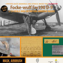 Load image into Gallery viewer, 1ManArmy 1:24 Focke-Wulf Fw 190 D-9 High-Definition Paint Masks