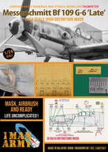 Load image into Gallery viewer, 1ManArmy 1:24 Messerschmitt Bf 109 G-6 Late High-Definition Paint Masks
