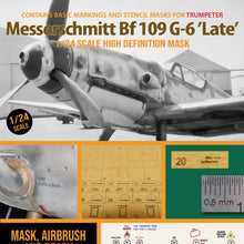 Load image into Gallery viewer, 1ManArmy 1:24 Messerschmitt Bf 109 G-6 Late High-Definition Paint Masks