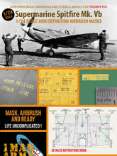 Load image into Gallery viewer, 1ManArmy 1:24 Supermarine Spitfire Mk.Vb High-Definition Paint Masks