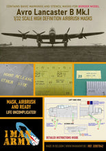 Load image into Gallery viewer, 1ManArmy 1:32 Border Model Avro Lancaster B Mk.I High-Definition Paint Masks