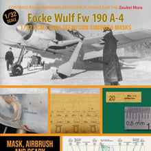 Load image into Gallery viewer, 1ManArmy 1:32 Focke-Wulf Fw 190 A-4 High-Definition Paint Masks