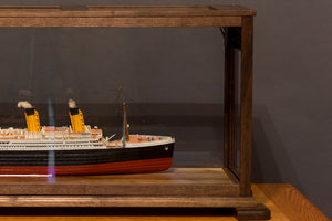 36 Inch Hardwood Ship Display Case