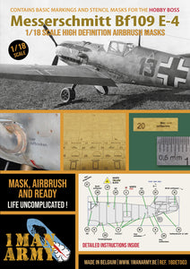 1ManArmy 1:18 Messerschmitt Bf 109 E-4 High-Definition Paint Masks