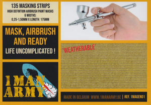 1ManArmy .25 mm - 1.5 mm Width Stripes Paint Masks