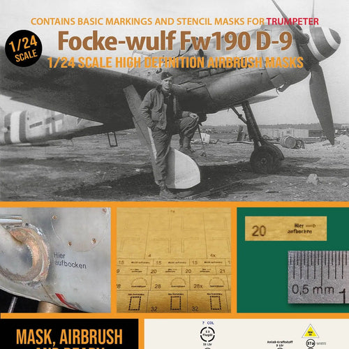 1ManArmy 1:24 Focke-Wulf Fw 190 D-9 High-Definition Paint Masks