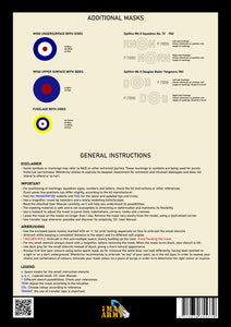 1ManArmy 1:32 Supermarine Spitfire MKI/II 1941/42 High-Definition Paint Masks