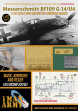 Load image into Gallery viewer, 1ManArmy 1:32 Messerschmitt Bf 109 G-14/U4 High-Definition Paint Masks