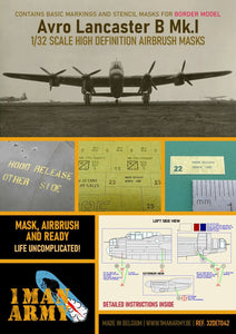 1ManArmy 1:32 Border Model Avro Lancaster B Mk.I High-Definition Paint Masks