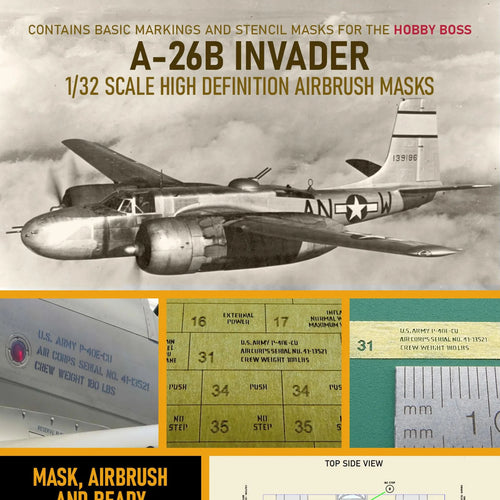 1ManArmy 1:32 Douglas A-26B Invader High-Definition Paint Masks