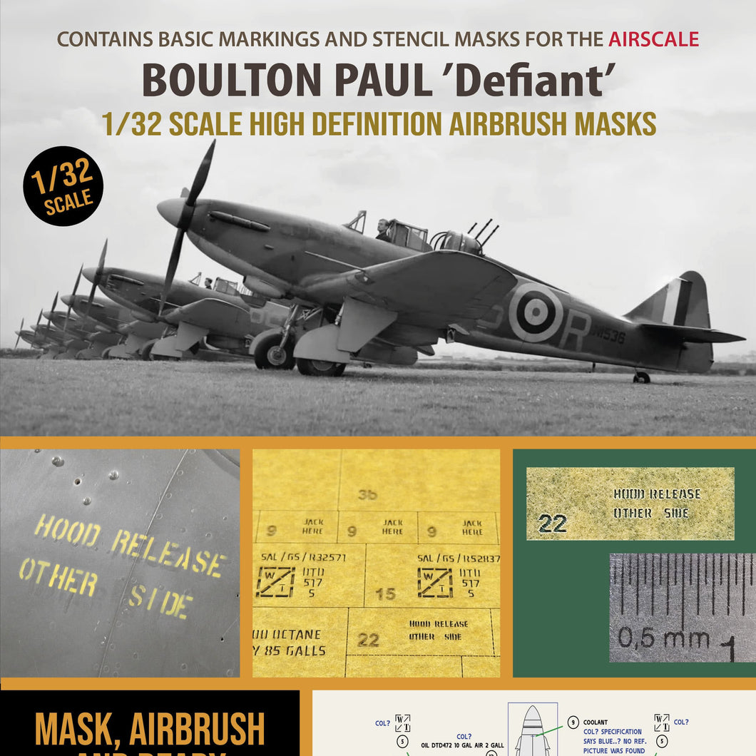 1ManArmy 1:32 Boulton Paul Defiant High-Definition Paint Masks