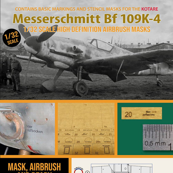 1ManArmy 1:32 Messerschmitt Bf 109 K-4 High-Definition Paint Masks