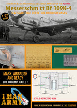 Load image into Gallery viewer, 1ManArmy 1:32 Messerschmitt Bf 109 K-4 High-Definition Paint Masks