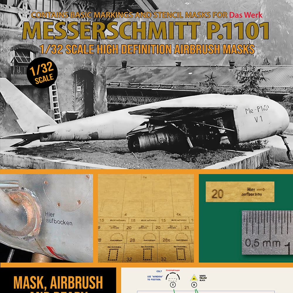 1ManArmy 1:32 Messerschmitt P.1101 High-Definition Paint Masks
