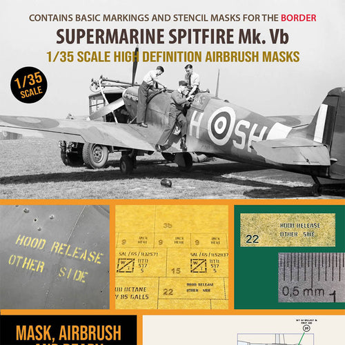 1ManArmy 1:35 Supermarine Spitfire Mk.Vb High-Definition Paint Masks