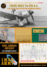 Load image into Gallery viewer, 1ManArmy 1:35 Focke-Wulf FW 190 A-6 High-Definition Paint Masks
