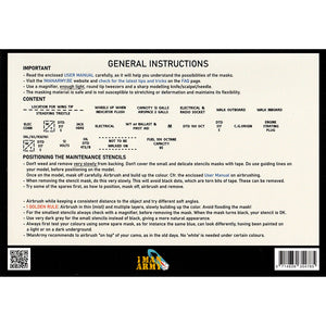 1ManArmy 1:48 Supermarine Spitfire Mk I/II Maintenance Stencils High-Definition Paint Masks