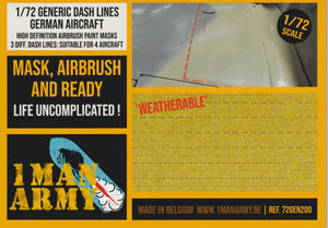 1ManArmy 1:72 German Aircraft Dashed Line Paint Masks