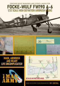 1ManArmy 1:32 Focke-Wulf FW 190 A-6 High-Definition Paint Masks