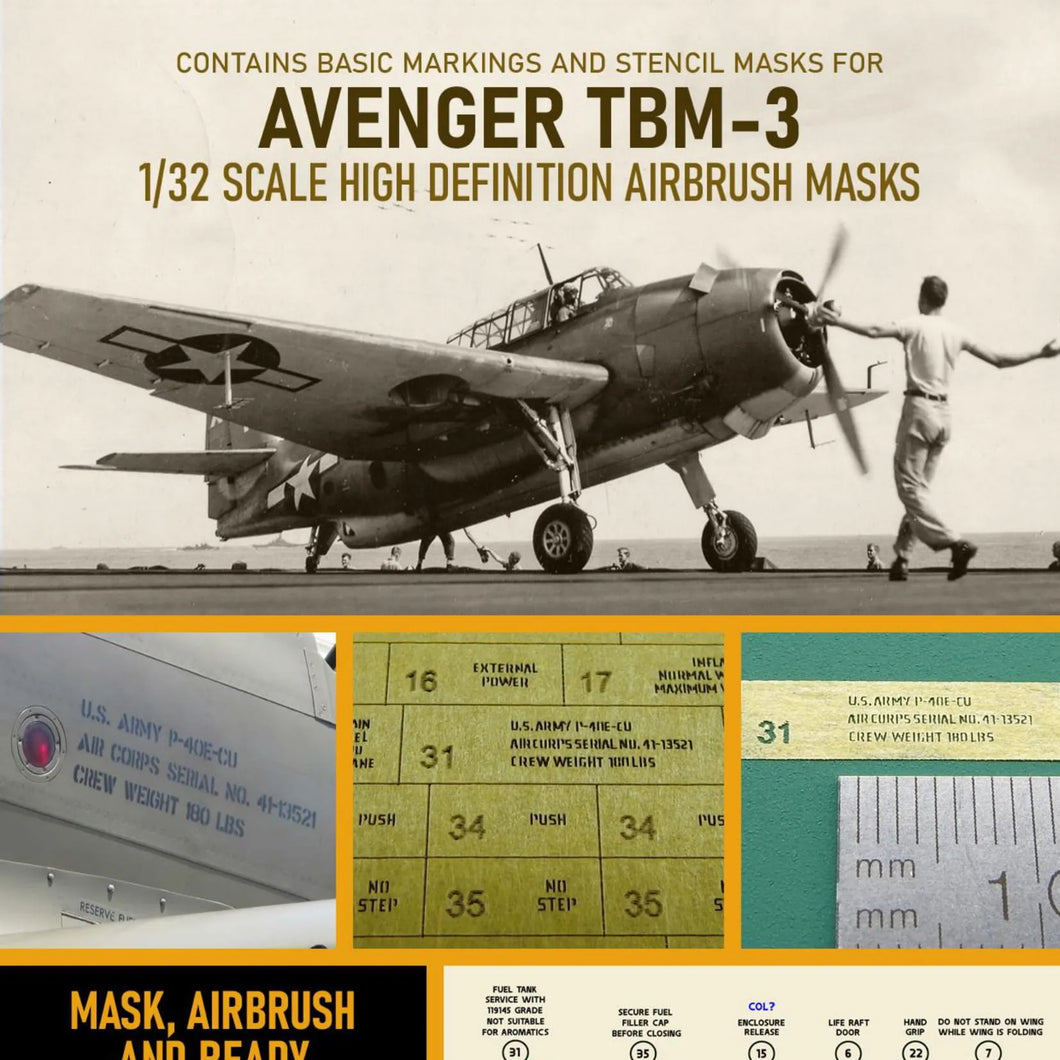 1ManArmy 1:32 Grumman TBM-3 Avenger High-Definition Paint Masks