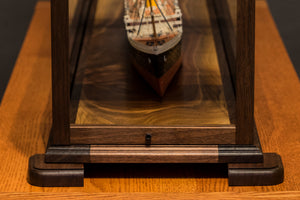 36 Inch Hardwood Ship Display Case