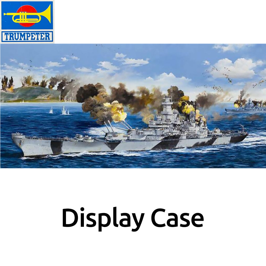 Display Case for Trumpeter USS Iowa Battleship Ship Model – Bases 